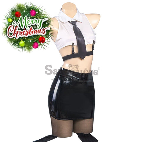 【In Stock】Anime Chainsaw Man Cosplay Office Lady Makima Costume Costumes