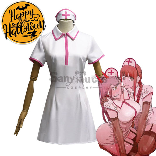 【In Stock】Anime Chainsaw Man Cosplay The Nurse Outfit Makima Costume Costumes 1000