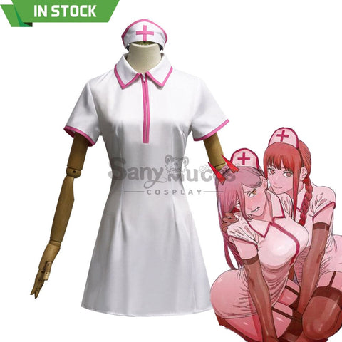 【In Stock】Anime Chainsaw Man Cosplay The Nurse Outfit Makima Costume Costumes