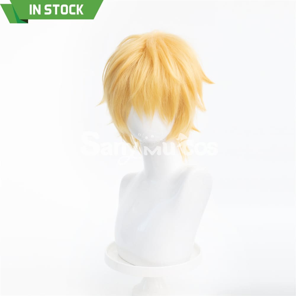 Anime Chainsaw Man Denji Light Blonde Color Short Hair Cosplay Wig