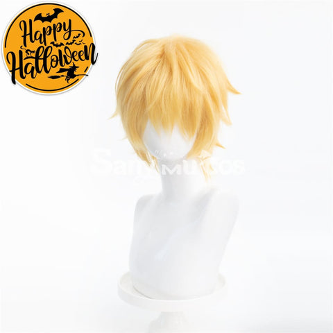 Anime Chainsaw Man Denji Light Blonde Color Short Hair Cosplay Wig