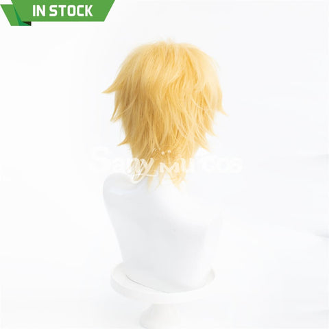 Anime Chainsaw Man Denji Light Blonde Color Short Hair Cosplay Wig