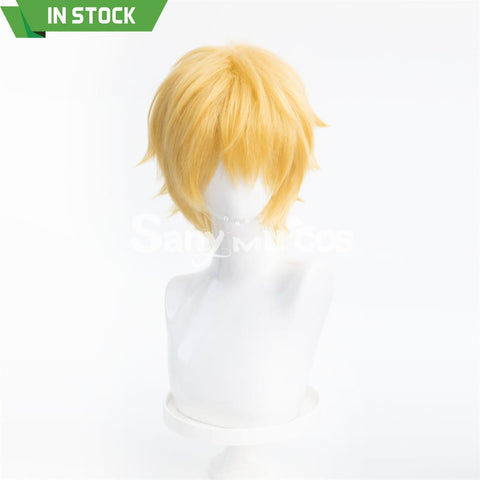 Anime Chainsaw Man Denji Light Blonde Color Short Hair Cosplay Wig