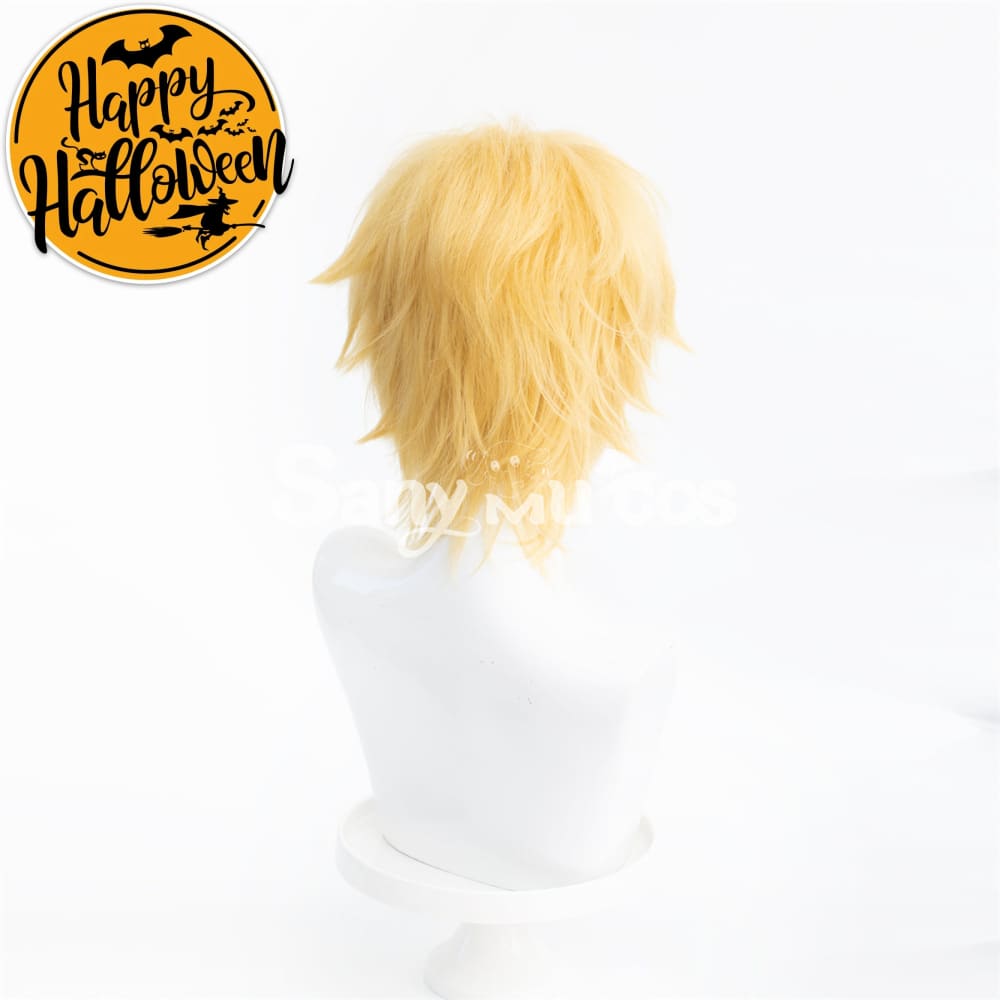 Anime Chainsaw Man Denji Light Blonde Color Short Hair Cosplay Wig