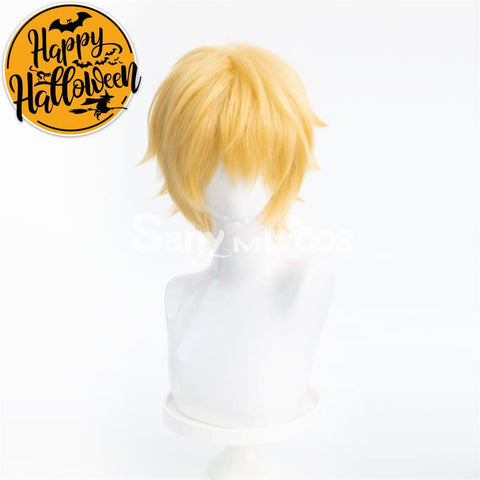 Anime Chainsaw Man Denji Light Blonde Color Short Hair Cosplay Wig