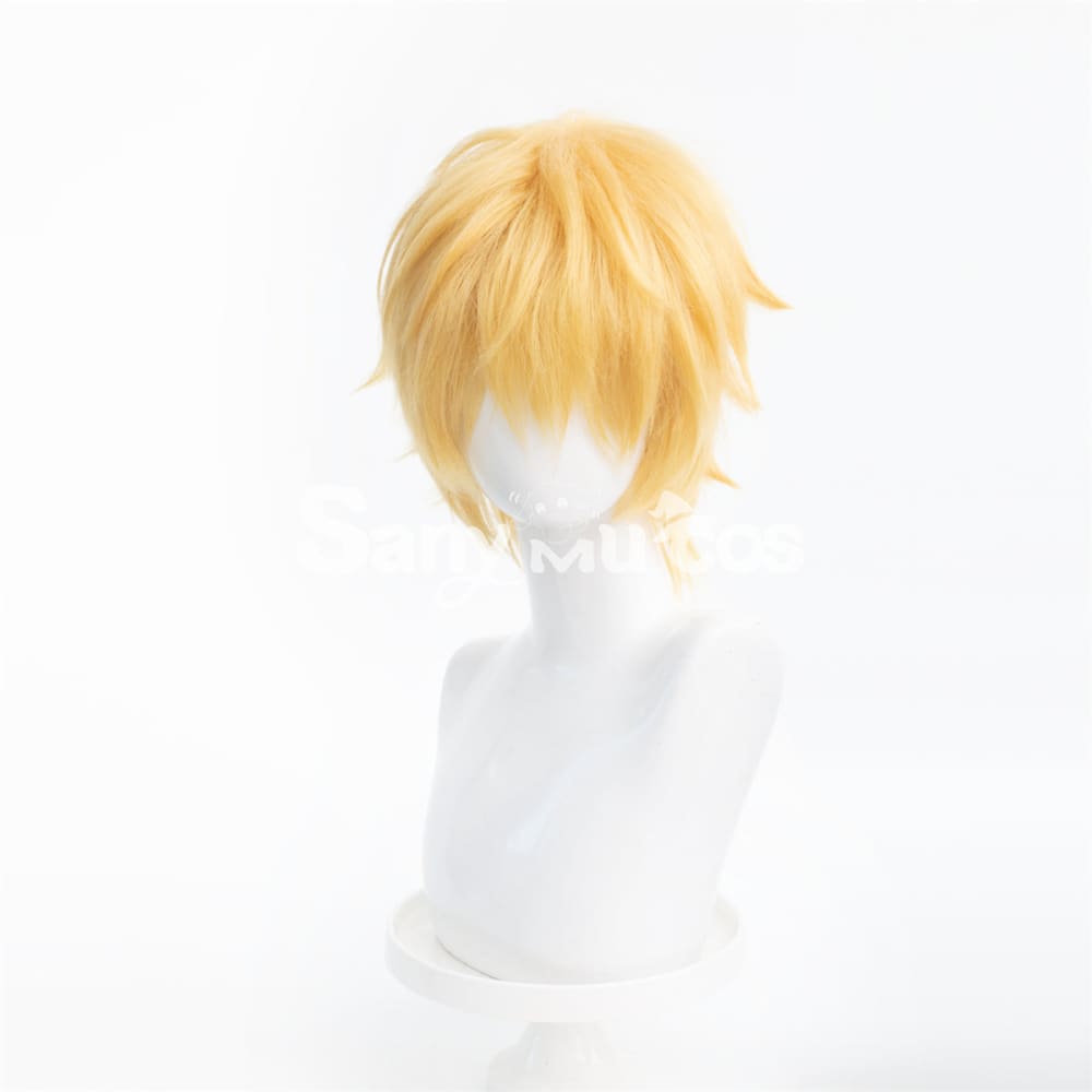 Anime Chainsaw Man Denji Light Blonde Color Short Hair Cosplay Wig