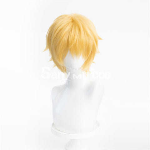 Anime Chainsaw Man Denji Light Blonde Color Short Hair Cosplay Wig