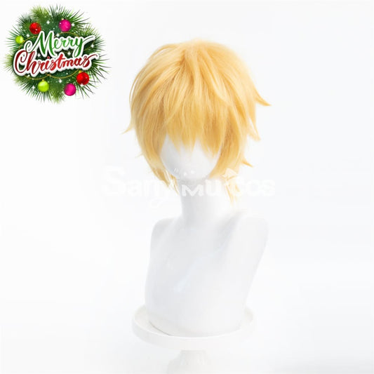 Anime Chainsaw Man Denji Light Blonde Color Short Hair Cosplay Wig 1000
