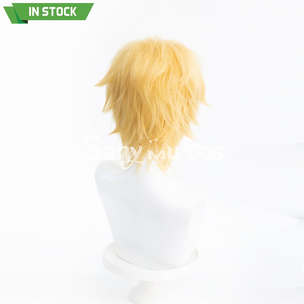 Anime Chainsaw Man Denji Light Blonde Color Short Hair Cosplay Wig