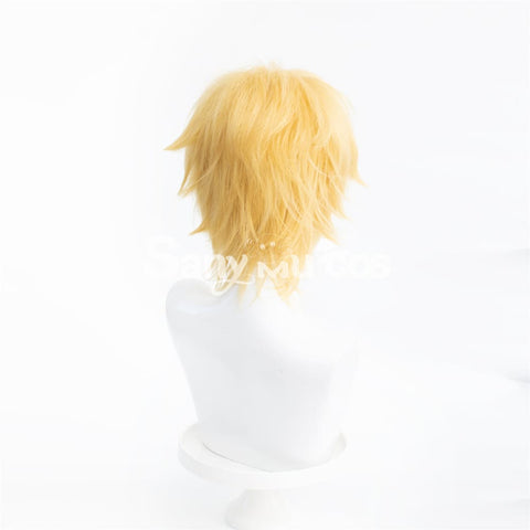 Anime Chainsaw Man Denji Light Blonde Color Short Hair Cosplay Wig