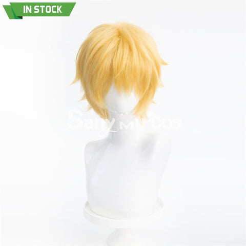 Anime Chainsaw Man Denji Light Blonde Color Short Hair Cosplay Wig