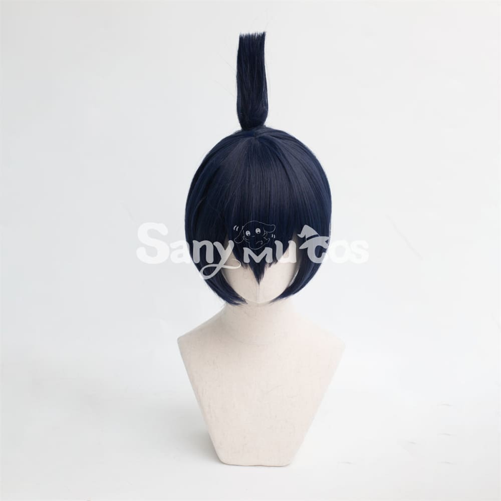 Anime Chainsaw Man Hayakawa Aki Cosplay Wig Short Blue Wig