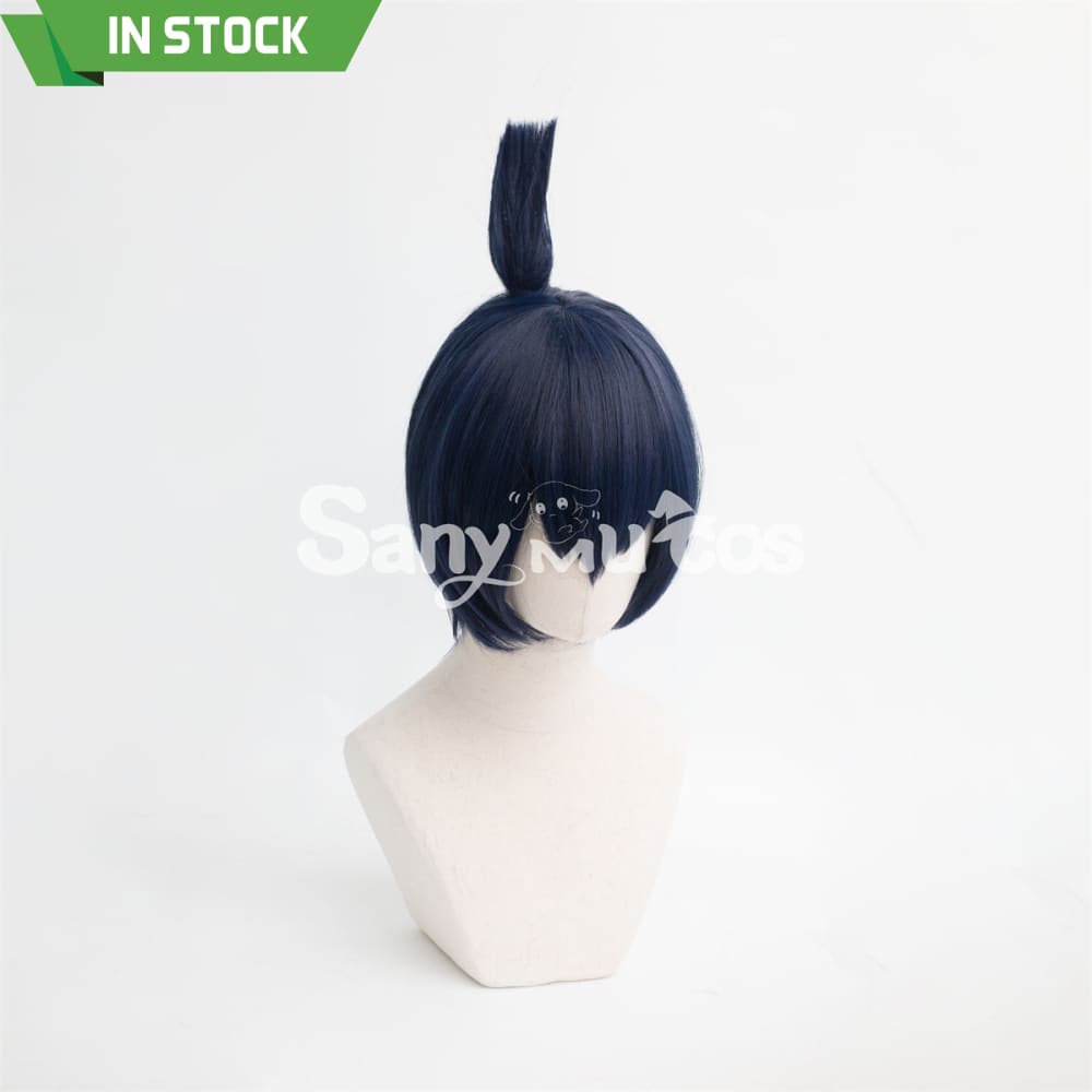 Anime Chainsaw Man Hayakawa Aki Cosplay Wig Short Blue Wig