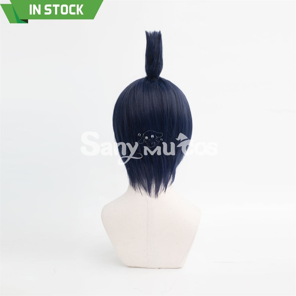 Anime Chainsaw Man Hayakawa Aki Cosplay Wig Short Blue Wig