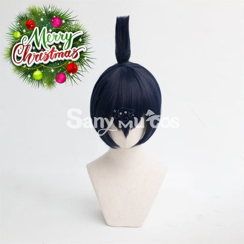 Anime Chainsaw Man Hayakawa Aki Cosplay Wig Short Blue Wig