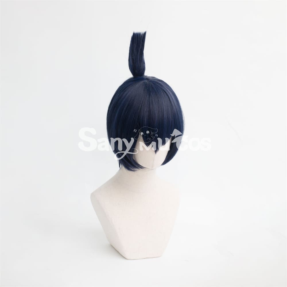 Anime Chainsaw Man Hayakawa Aki Cosplay Wig Short Blue Wig