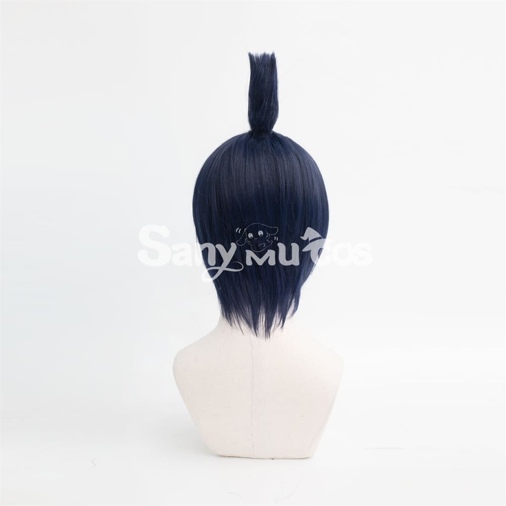 Anime Chainsaw Man Hayakawa Aki Cosplay Wig Short Blue Wig