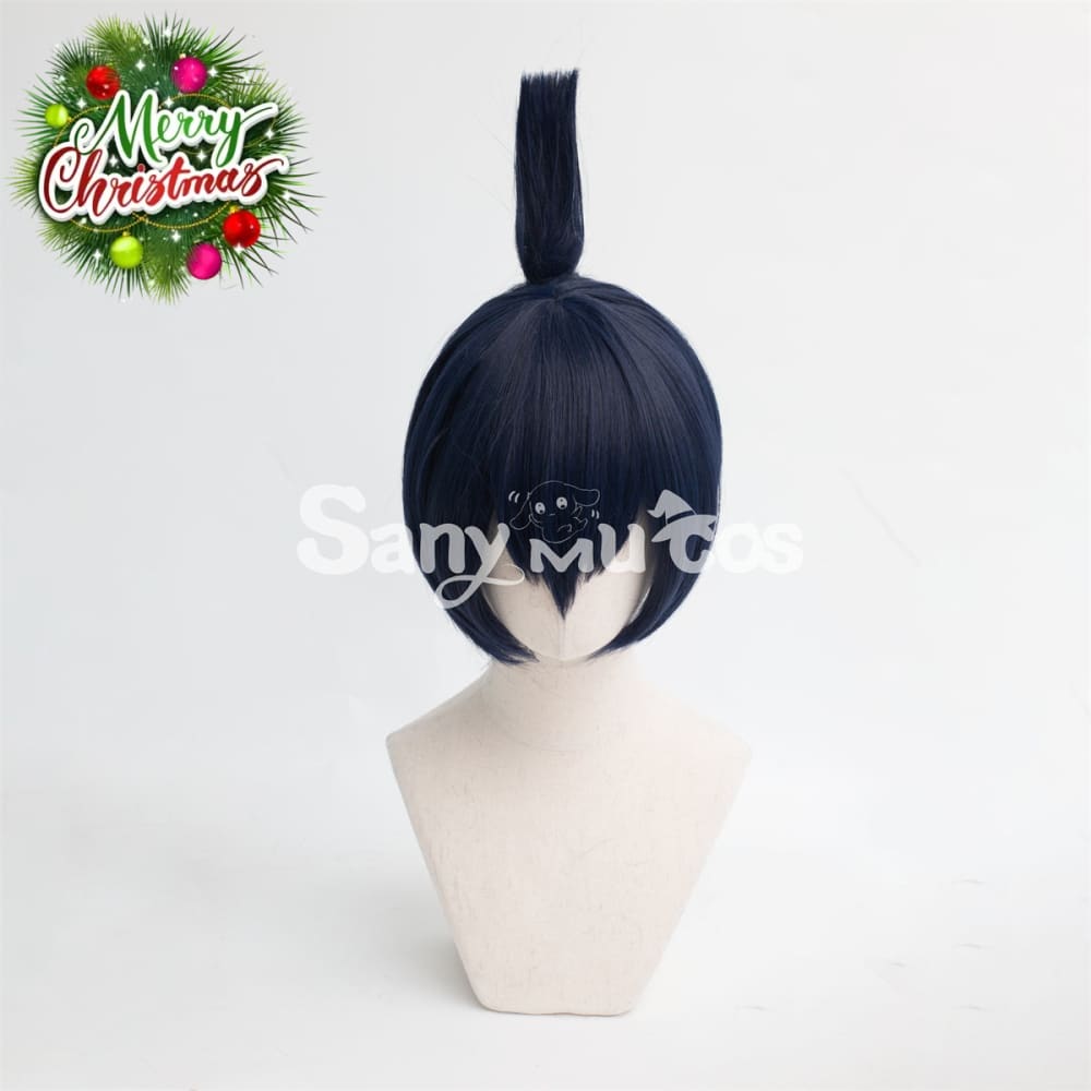 Anime Chainsaw Man Hayakawa Aki Cosplay Wig Short Blue Wig
