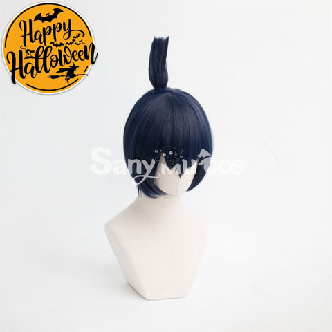 Anime Chainsaw Man Hayakawa Aki Cosplay Wig Short Blue Wig