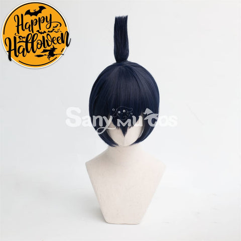 Anime Chainsaw Man Hayakawa Aki Cosplay Wig Short Blue Wig