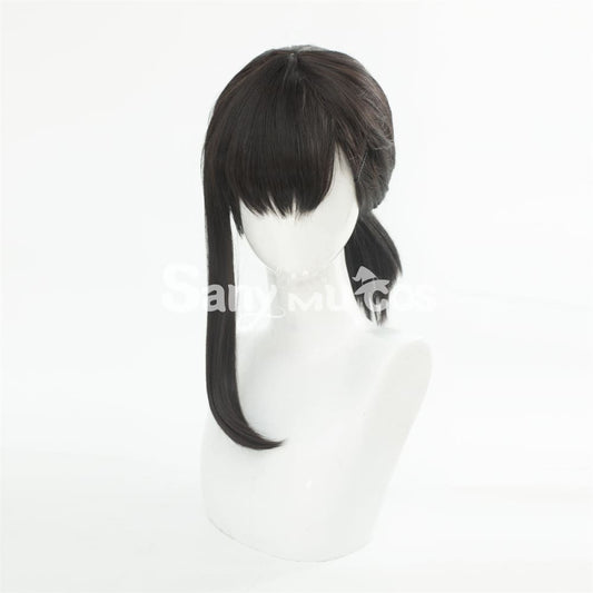 Anime Chainsaw Man Kobeni Higashiyama Dark Black Color Ponytail Cosplay Wig 1000