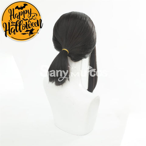 Anime Chainsaw Man Kobeni Higashiyama Dark Black Color Ponytail Cosplay Wig
