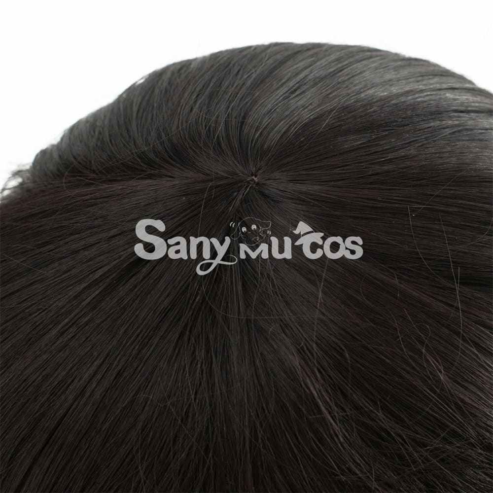 Anime Chainsaw Man Kobeni Higashiyama Dark Black Color Ponytail Cosplay Wig