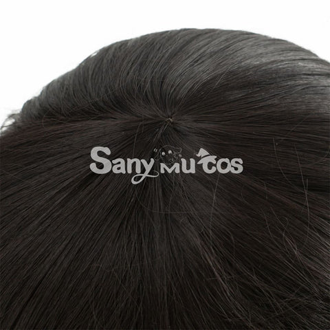 Anime Chainsaw Man Kobeni Higashiyama Dark Black Color Ponytail Cosplay Wig