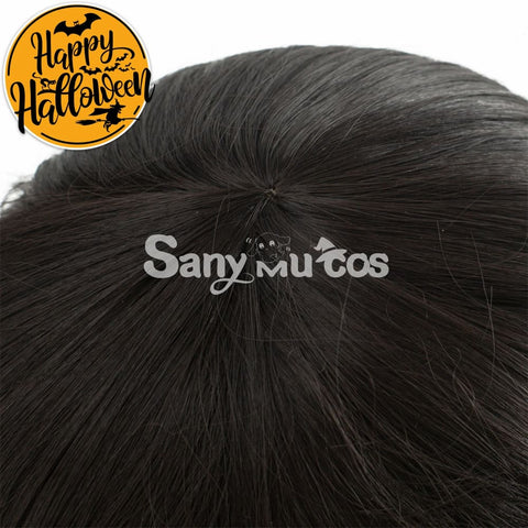 Anime Chainsaw Man Kobeni Higashiyama Dark Black Color Ponytail Cosplay Wig