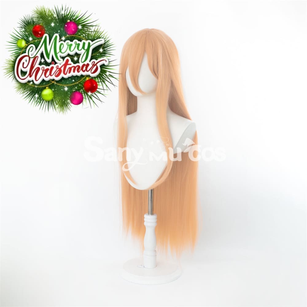 Anime Chainsaw Man Power Light Orange Color Long Blonde Curly Cosplay Wig