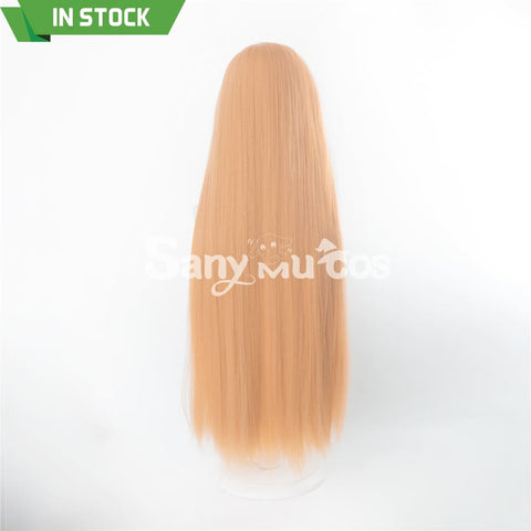 Anime Chainsaw Man Power Light Orange Color Long Blonde Curly Cosplay Wig