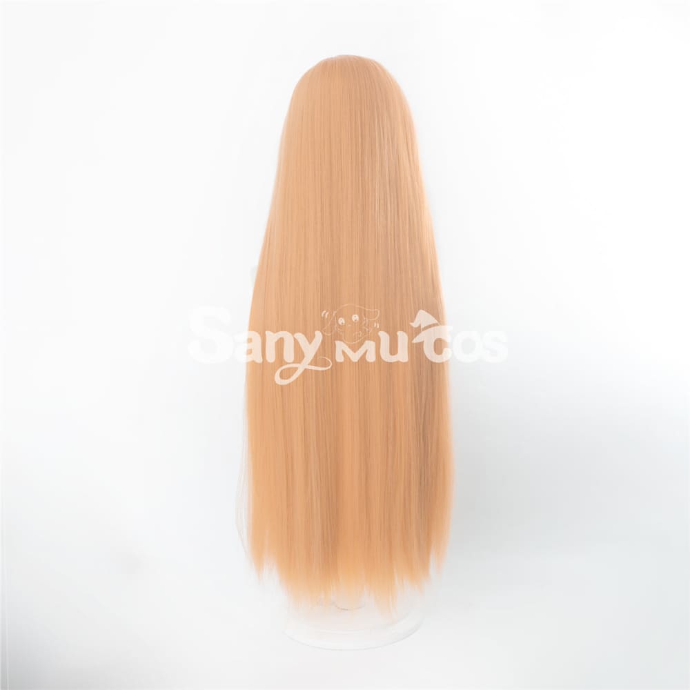 Anime Chainsaw Man Power Light Orange Color Long Blonde Curly Cosplay Wig