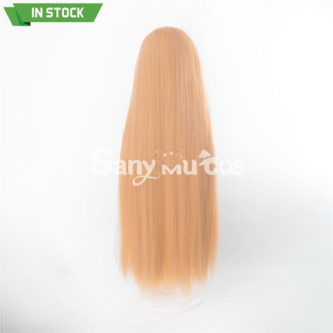 Anime Chainsaw Man Power Light Orange Color Long Blonde Curly Cosplay Wig