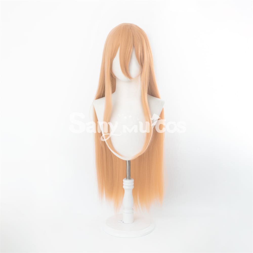 Anime Chainsaw Man Power Light Orange Color Long Blonde Curly Cosplay Wig