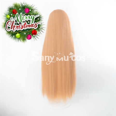 Anime Chainsaw Man Power Light Orange Color Long Blonde Curly Cosplay Wig