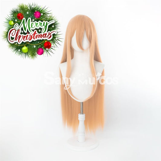 Anime Chainsaw Man Power Light Orange Color Long Blonde Curly Cosplay Wig 1000