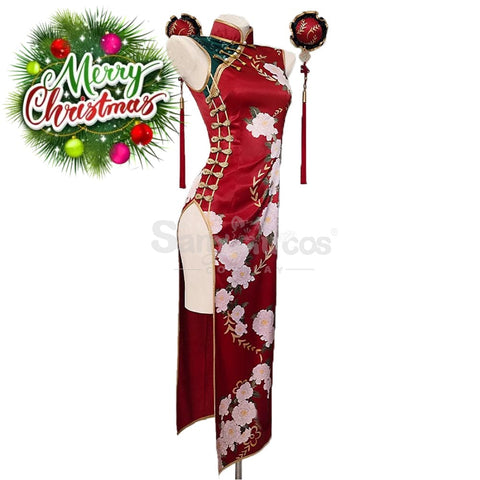 【In Stock】Anime Code Geass Cosplay C.c. Christmas Cheongsam Costume Costumes