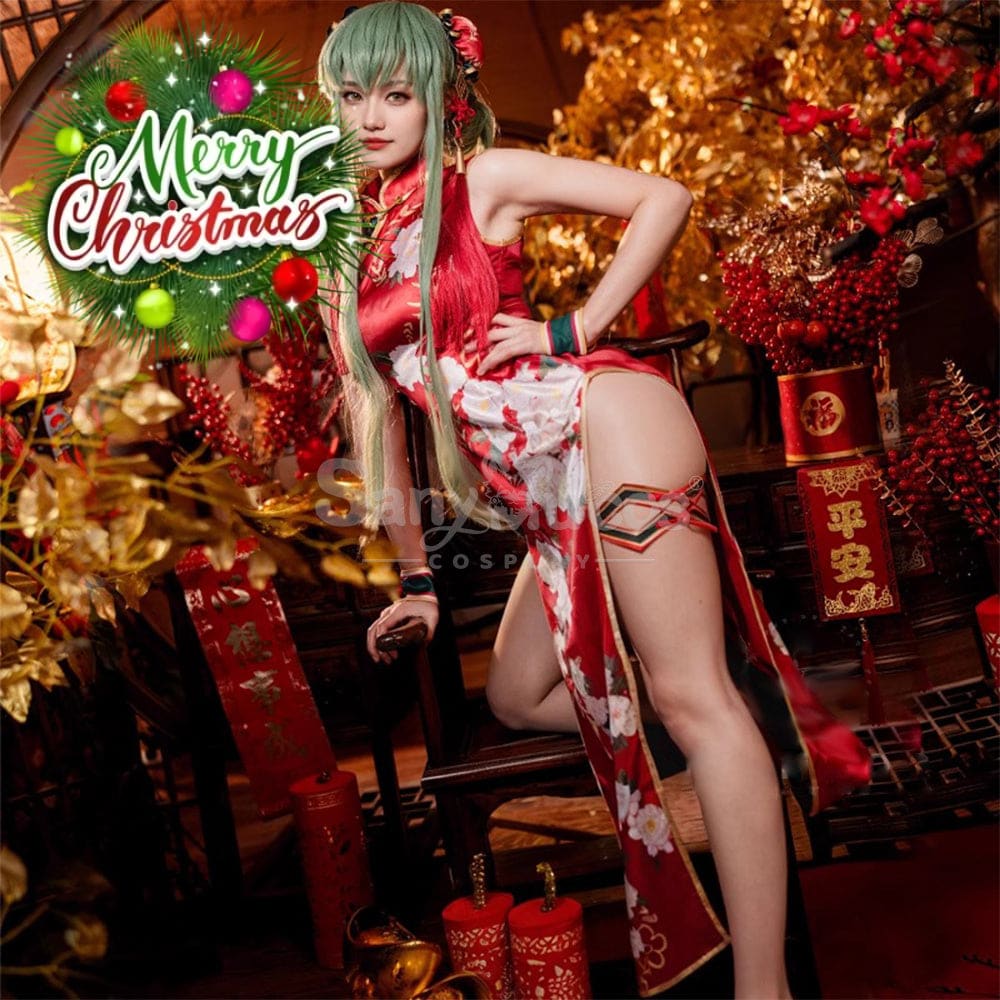 【In Stock】Anime Code Geass Cosplay C.c. Christmas Cheongsam Costume Costumes