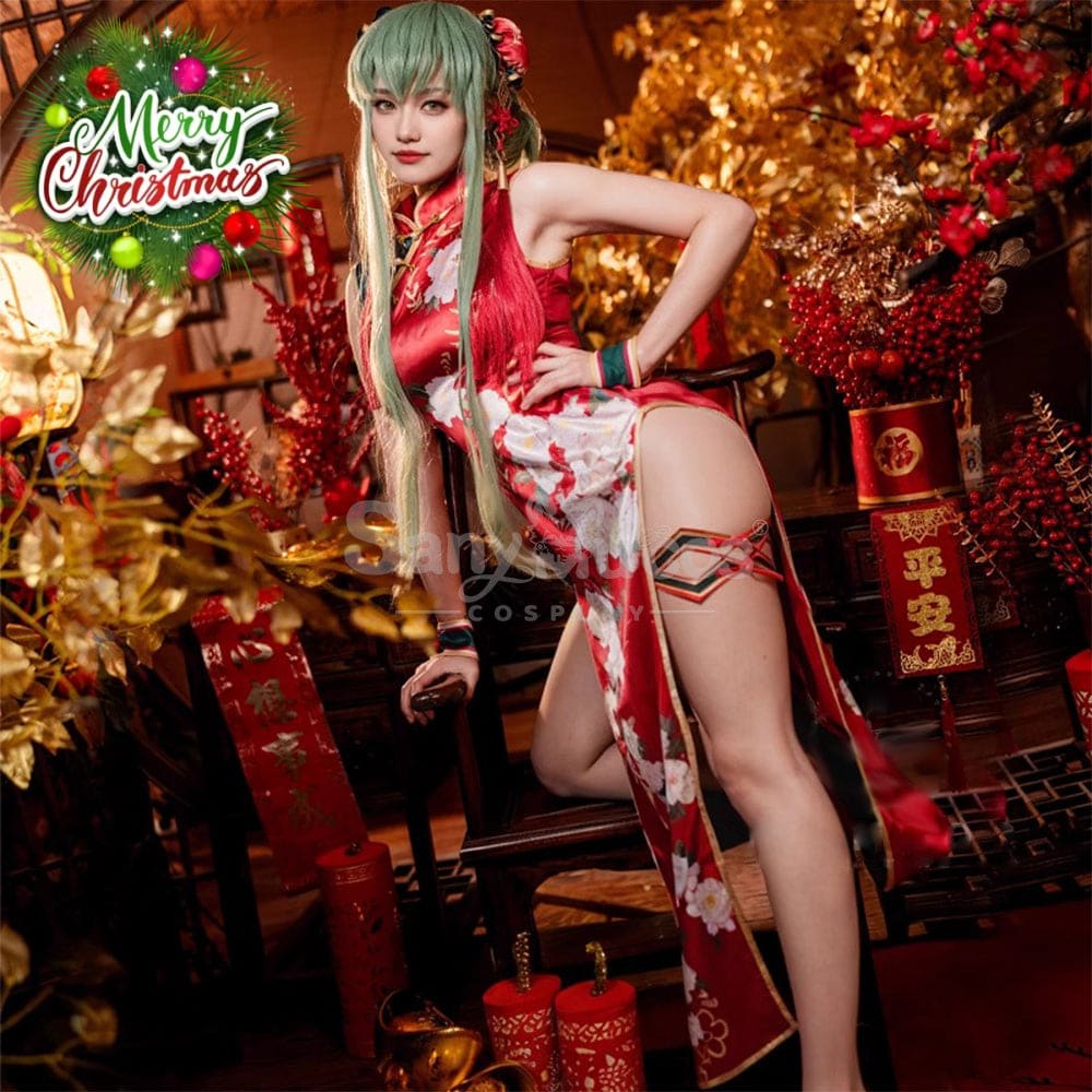 【In Stock】Anime Code Geass Cosplay C.c. Christmas Cheongsam Costume Costumes