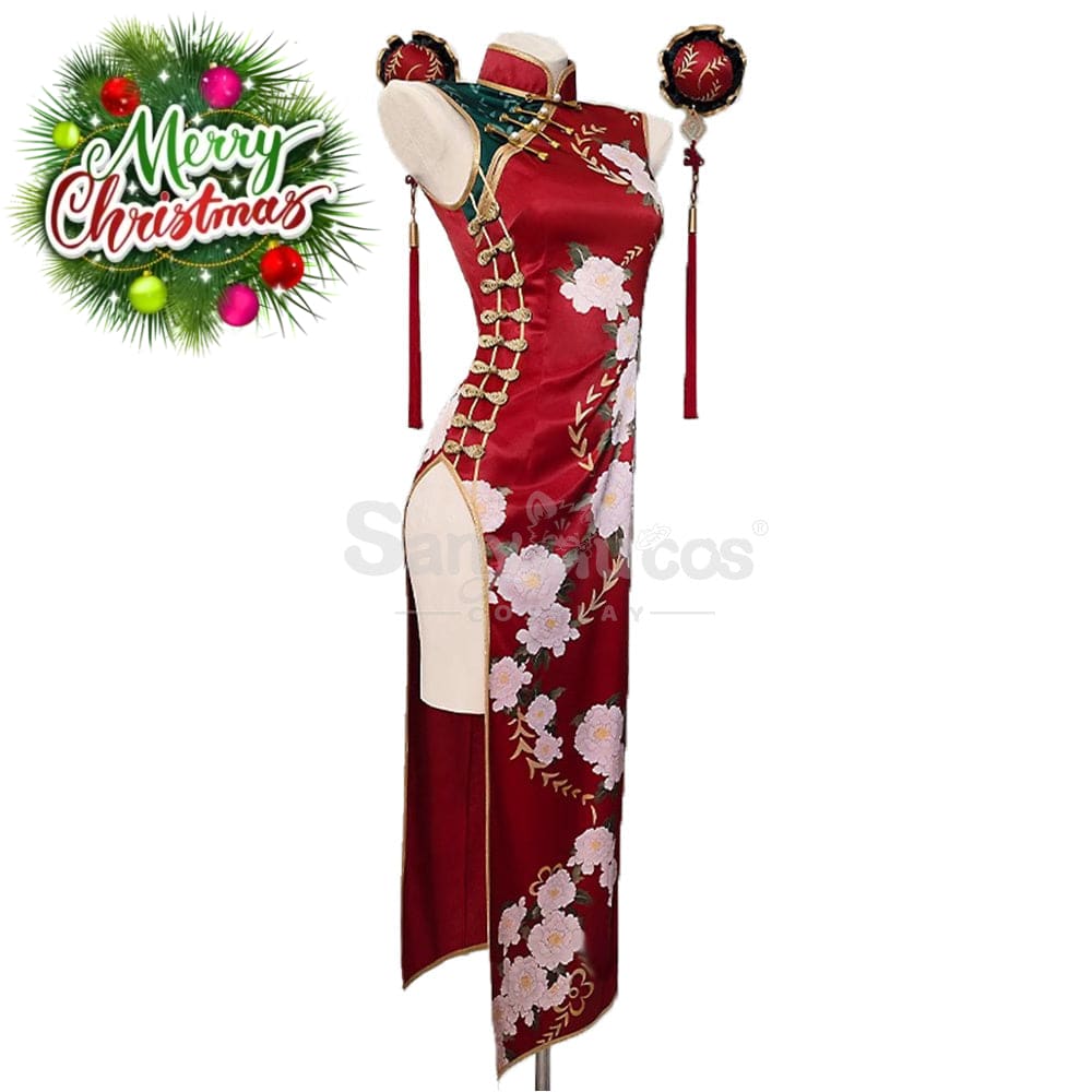【In Stock】Anime Code Geass Cosplay C.c. Christmas Cheongsam Costume Costumes