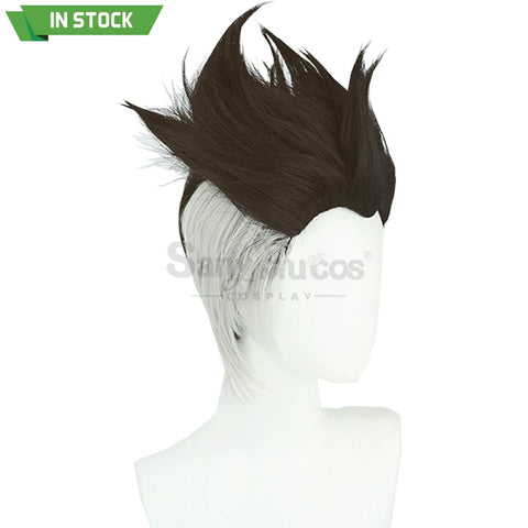 【In Stock】Anime Cyberpunk: Edgerunners Cosplay David Brown And Silver Short Wig Wigs