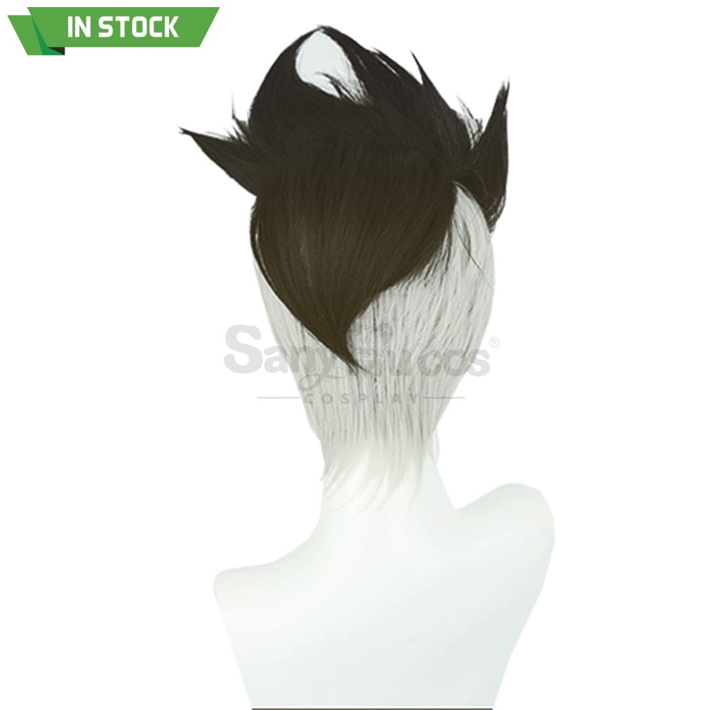 【In Stock】Anime Cyberpunk: Edgerunners Cosplay David Brown And Silver Short Wig Wigs