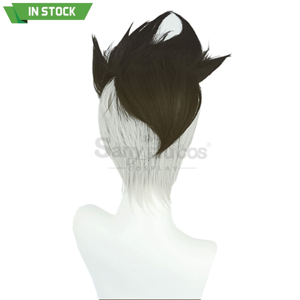 【In Stock】Anime Cyberpunk: Edgerunners Cosplay David Brown And Silver Short Wig Wigs