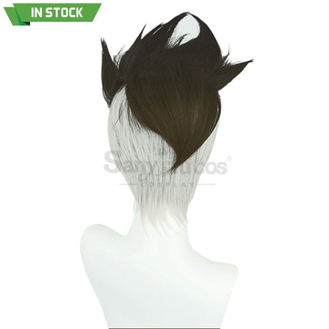 【In Stock】Anime Cyberpunk: Edgerunners Cosplay David Brown And Silver Short Wig Wigs