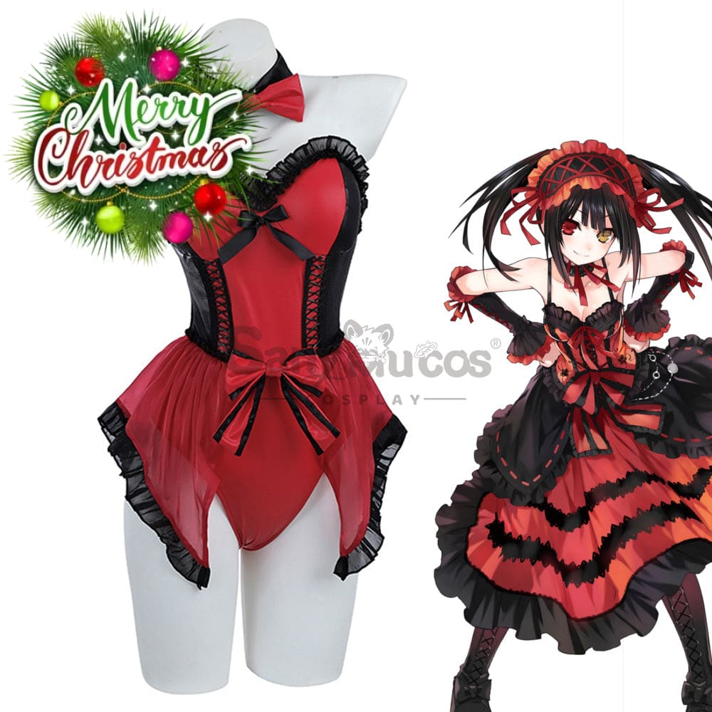 【In Stock】Anime Date A Live Cosplay Kurumi Tokisaki Bunny Girl Costume Costumes