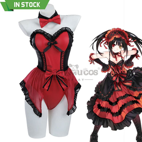 【In Stock】Anime Date A Live Cosplay Kurumi Tokisaki Bunny Girl Costume Costumes