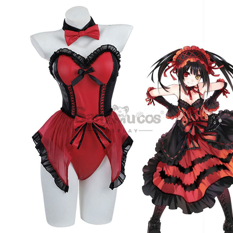 【In Stock】Anime Date A Live Cosplay Kurumi Tokisaki Bunny Girl Costume Costumes