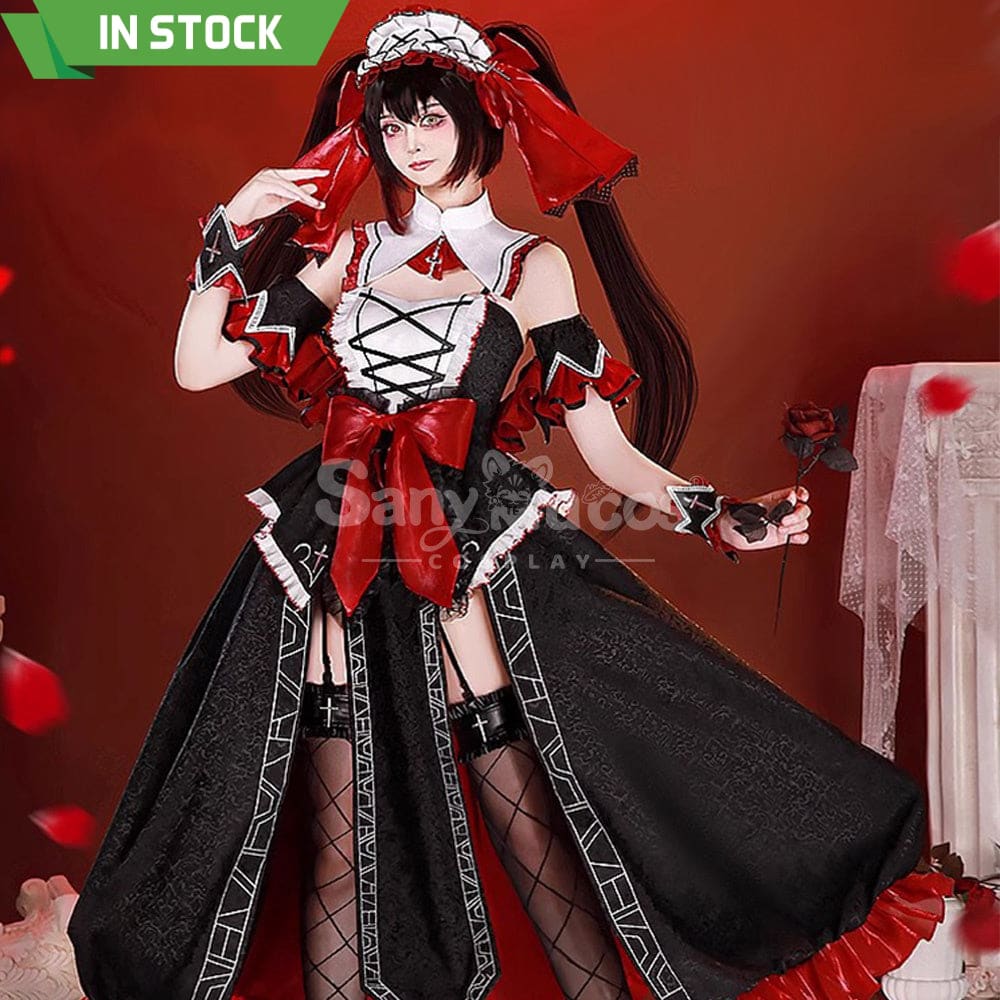 【In Stock】Anime Date A Live Cosplay Kurumi Tokisaki Costume Premium Edition Costumes