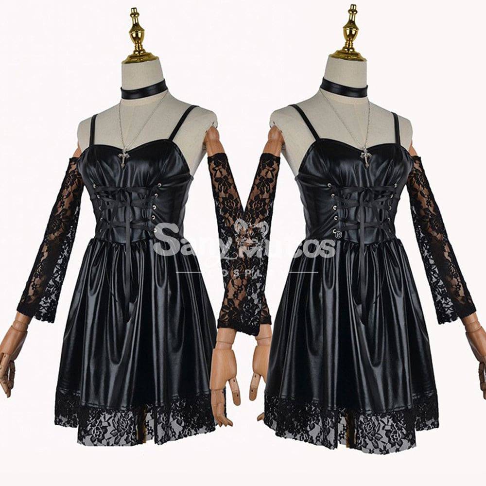 【In Stock】Anime Death Note Cosplay Costume Misa Amane Women Black Dress Halloween Costumes