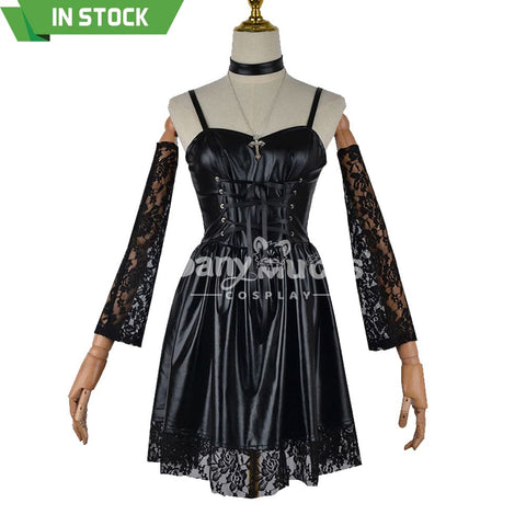 【In Stock】Anime Death Note Cosplay Costume Misa Amane Women Black Dress Halloween Costumes